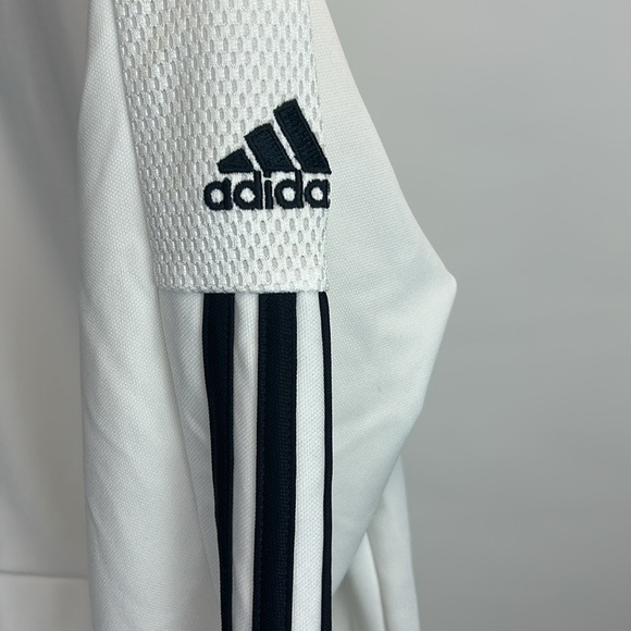 Adidas Men’s Snap Jacket White Full Zip Size M - Picture 4 of 9